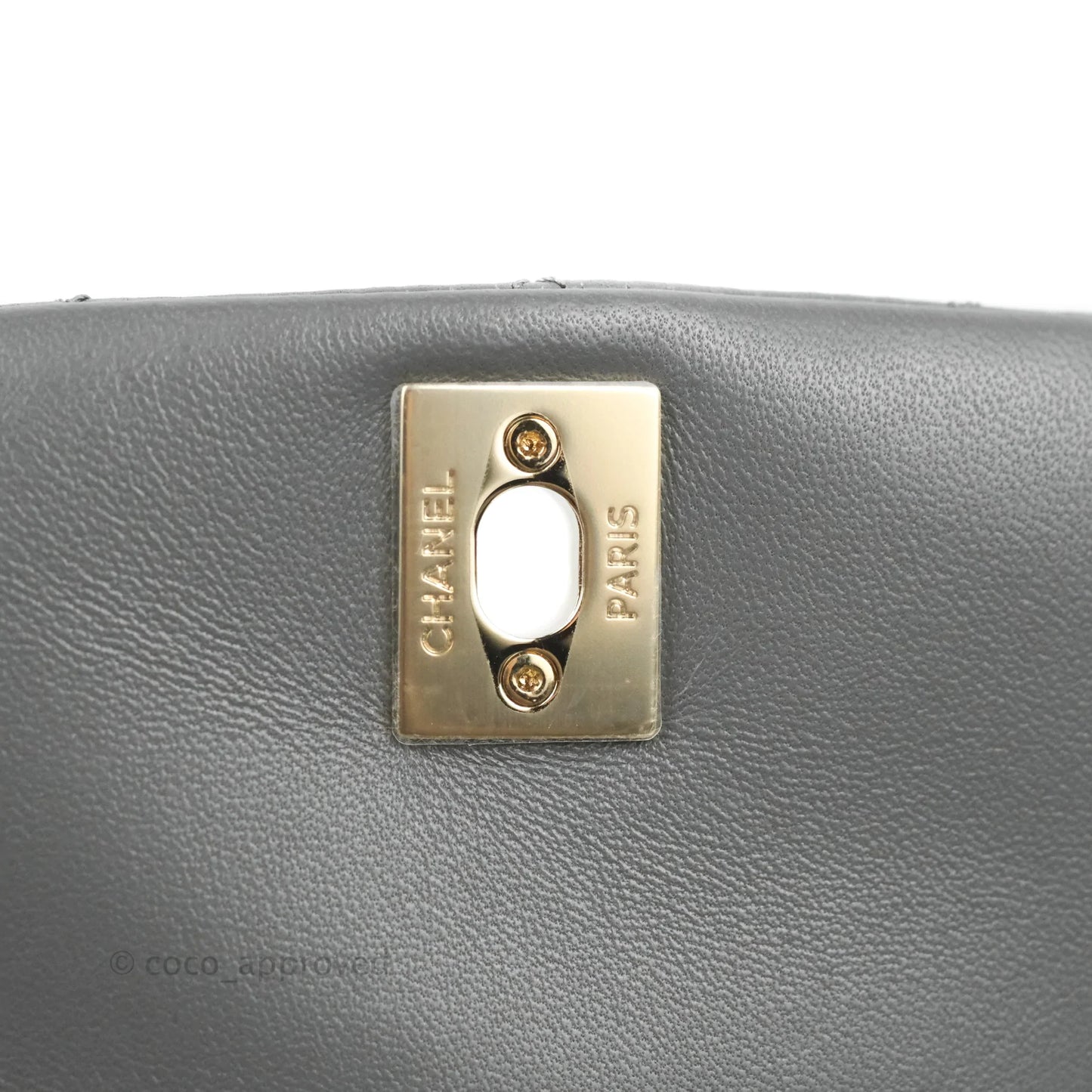 Chanel Quilted Small Duma Drawstring Backpack Grey Lambskin