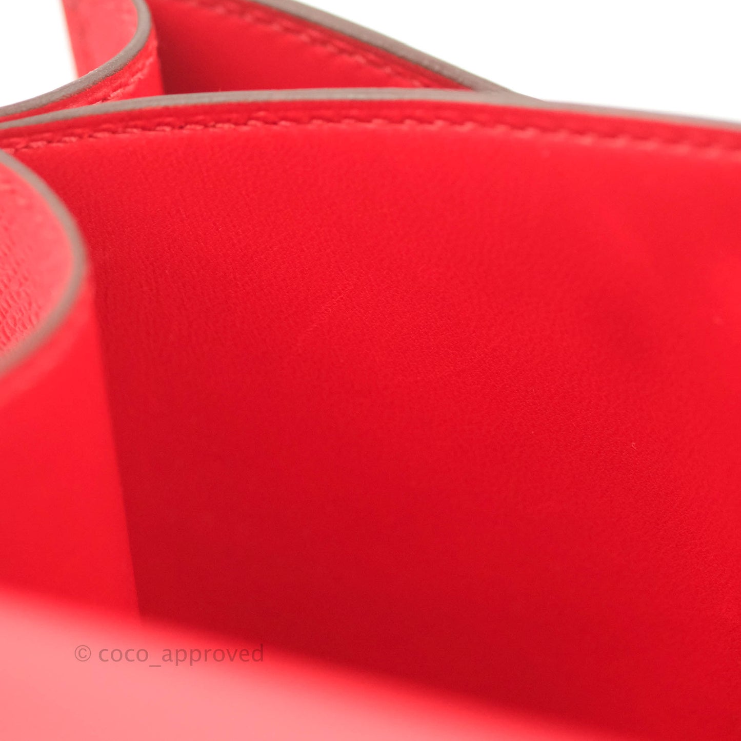 Hermès Constance 24 Rouge De Coeur Veau Epsom Palladium Hardware