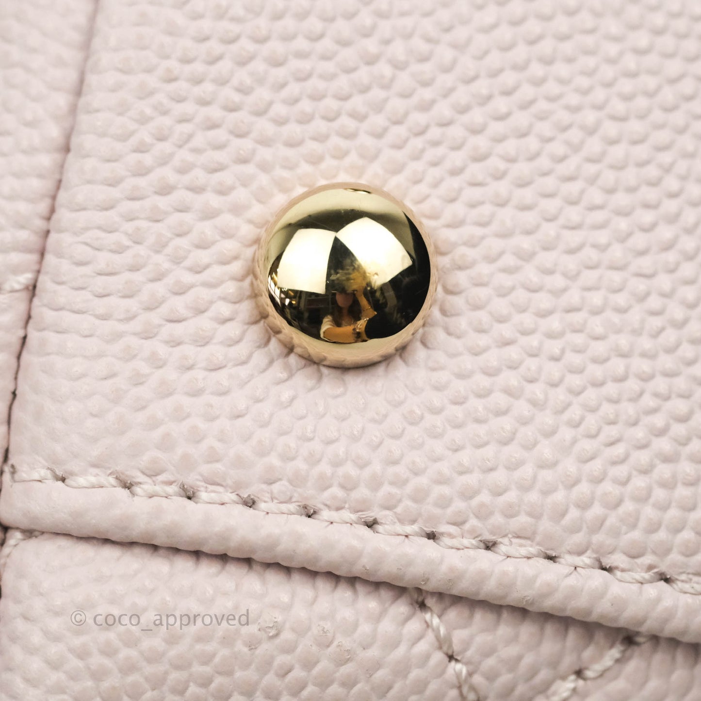 Chanel Small Coco Handle Light Lilac Pink Caviar Gold Hardware 20A