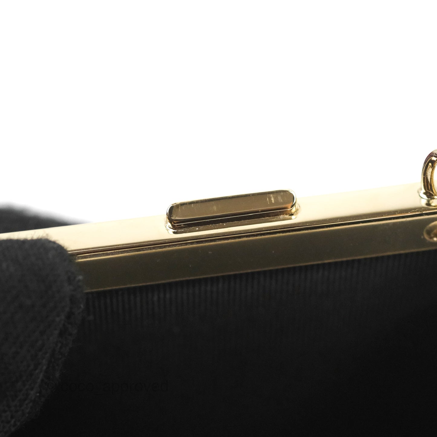 Chanel Kisslock Glasses Case Black Aged Lambskin Gold Hardware 21C