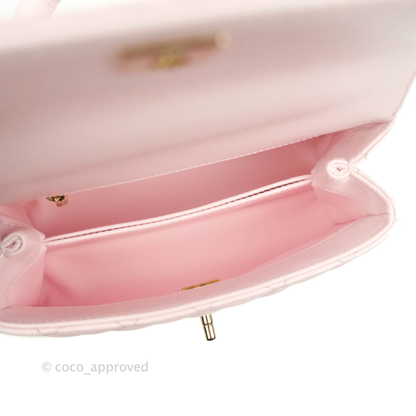 Chanel Small Coco Handle Light Pink Caviar Gold Hardware