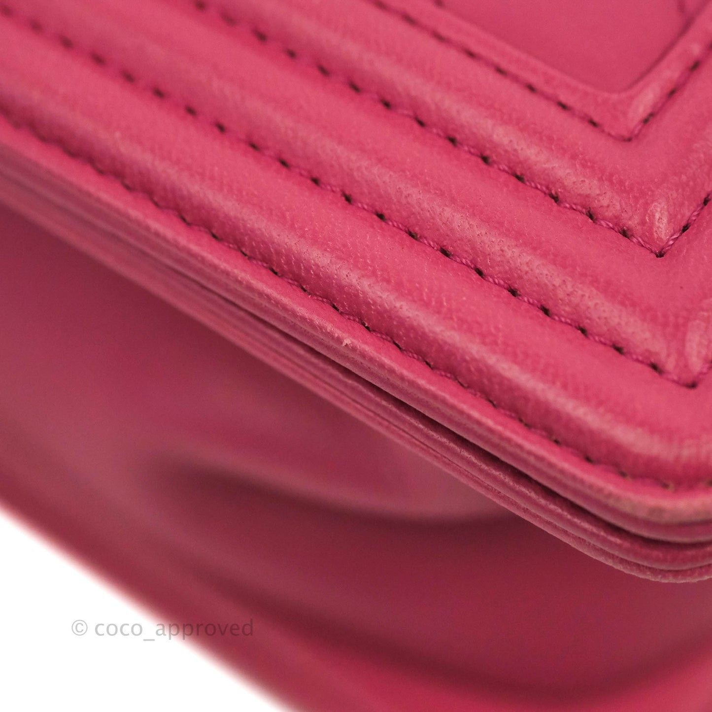 Chanel Quilted Medium Boy Dark Pink Calfskin Silver Hardware