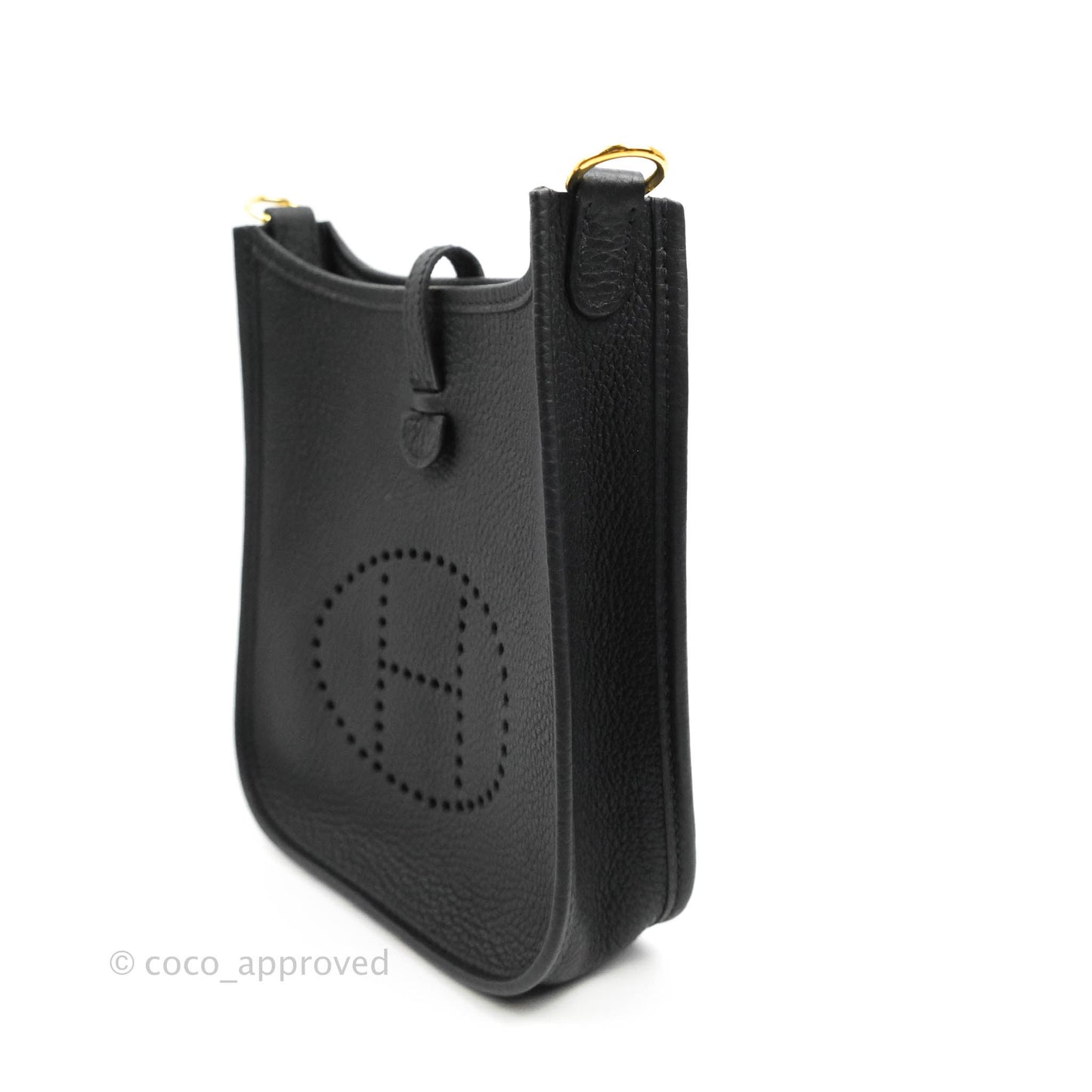 Hermès Mini Evelyne 16 Amazone Clemence Black Gold Hardware