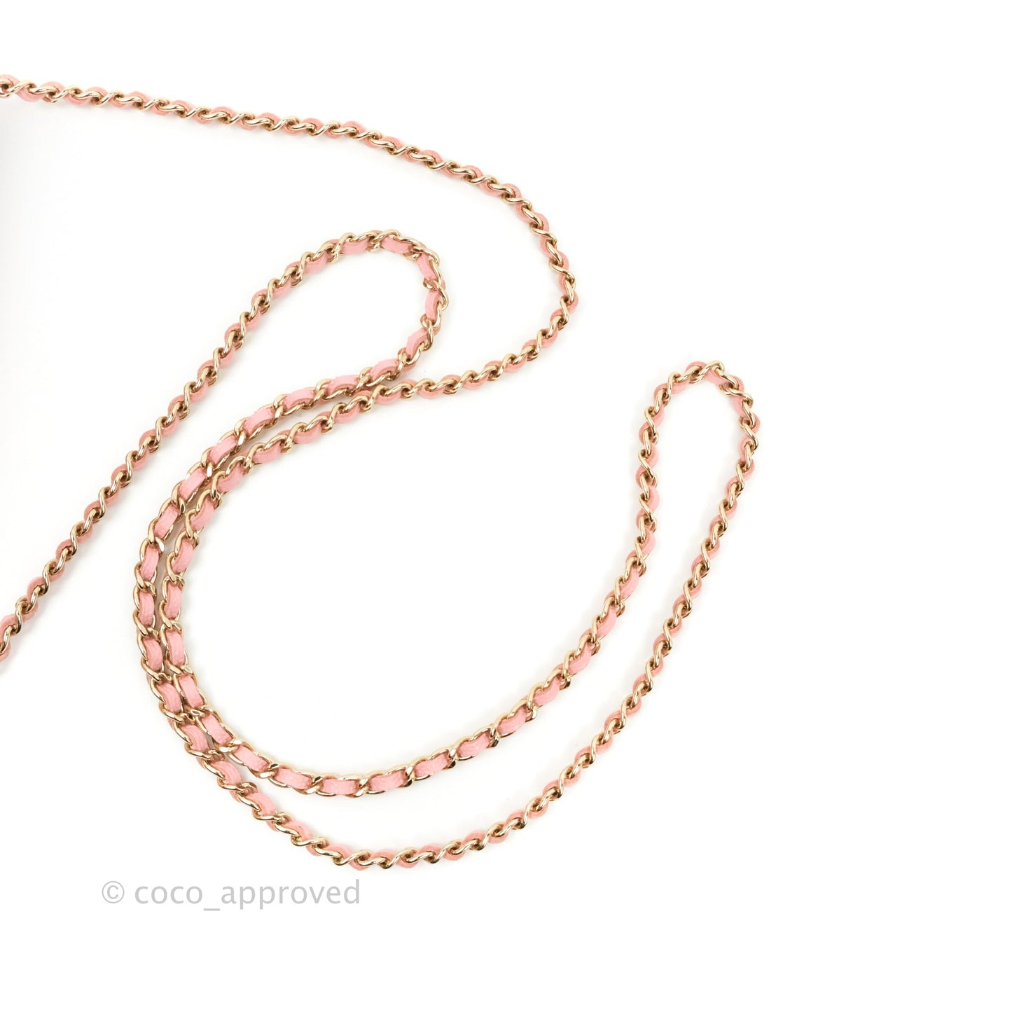 Chanel Quilted Glasses Case With Chain Pink Caviar Gold Hardware