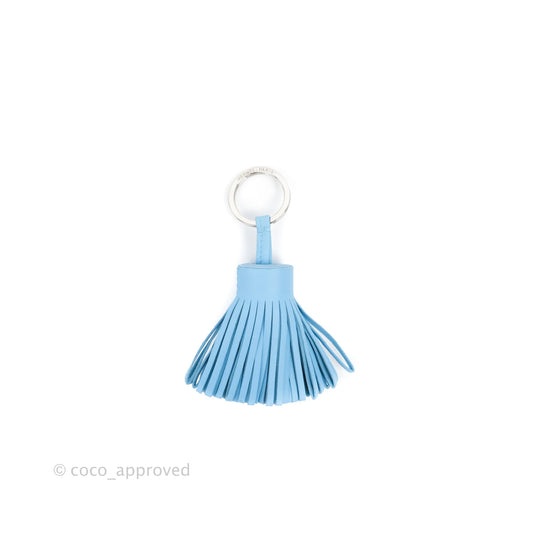Hermes Carmen Key Ring Céleste Palladium Hardware