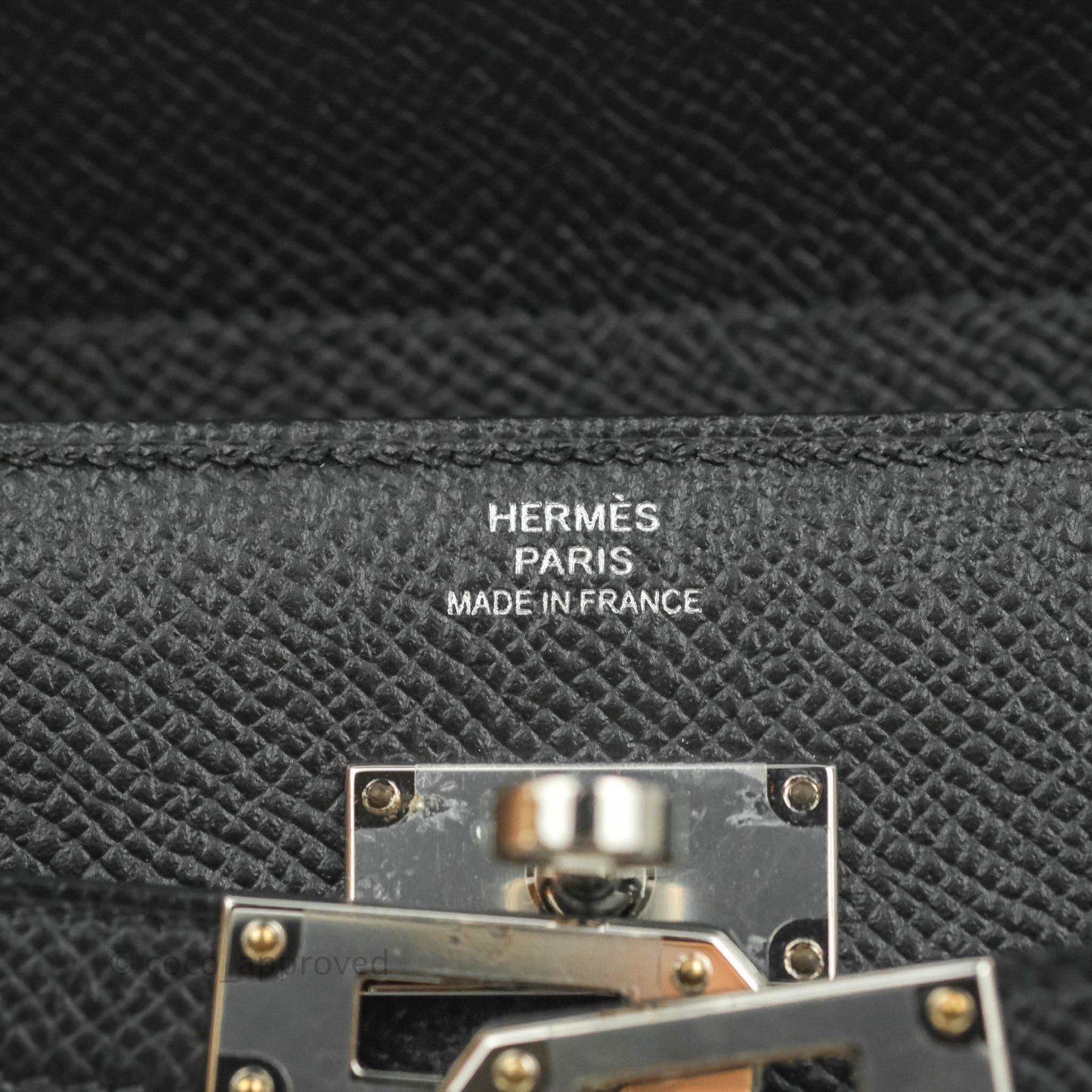 Hermès Small Kelly Wallet Black Epsom Palladium Hardware