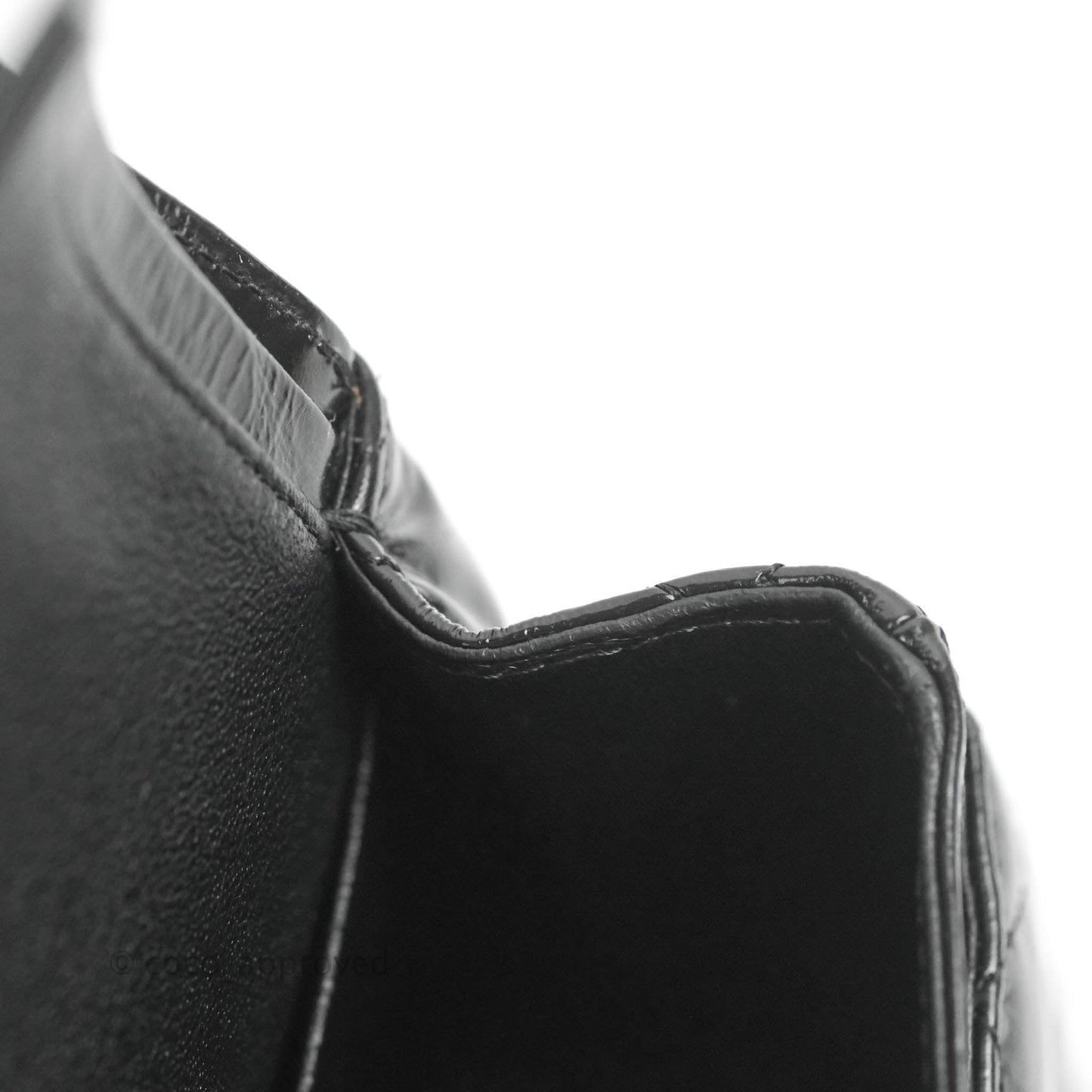 Chanel Small Classic Quilted Flap So Black Glazed Crumpled Calfskin