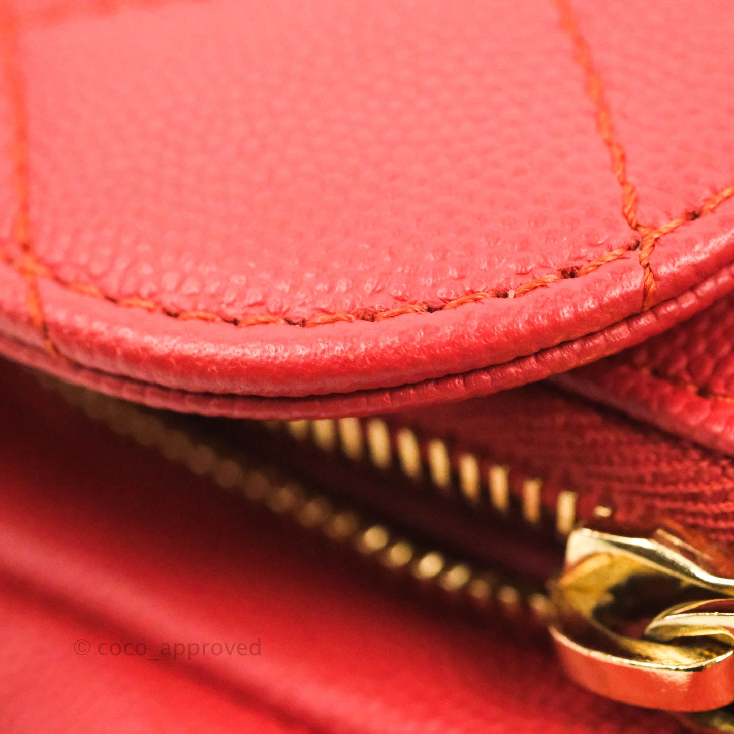 Chanel Quilted Small Business Affinity Flap Red Caviar Gold Hardware