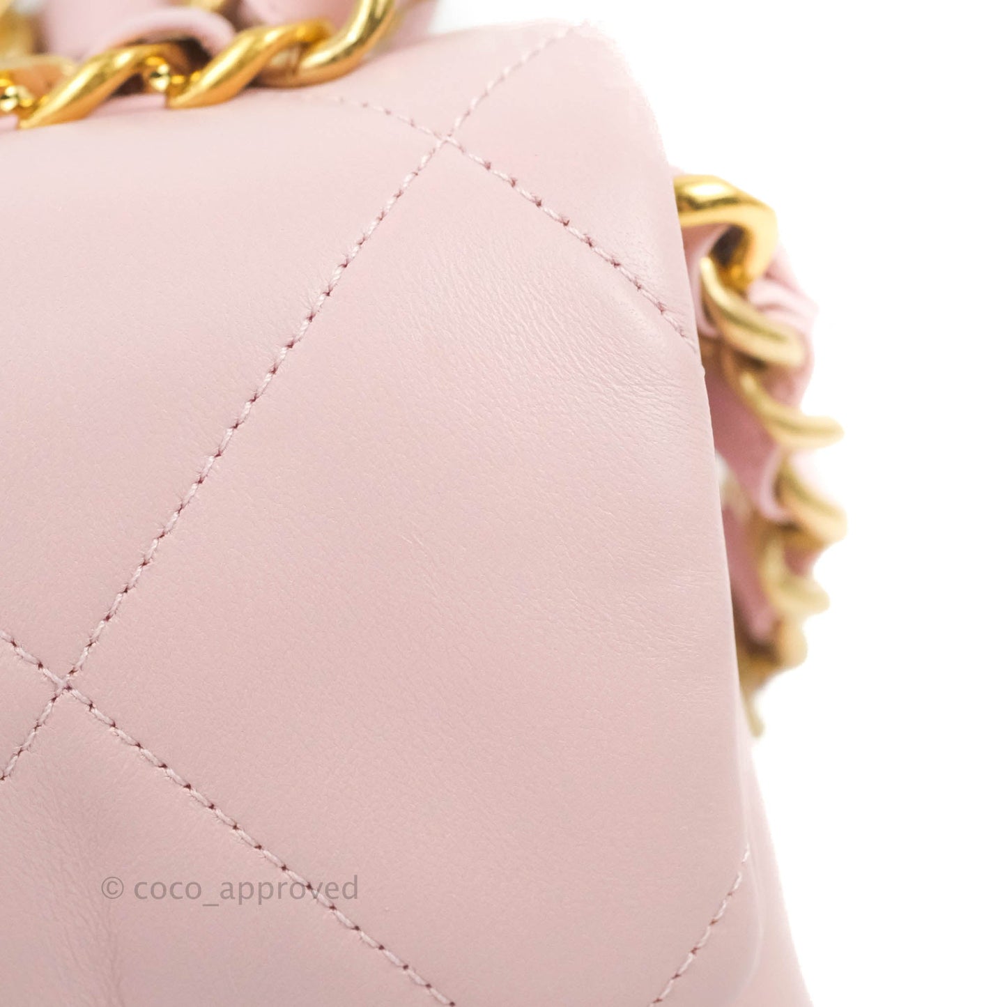 Chanel Small Flap Bag Light Pink Lambskin Aged Gold Hardware 22-23FW