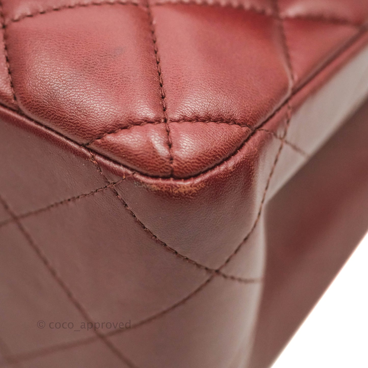 Chanel Jumbo Double Flap Burgundy Lambskin Gold Hardware