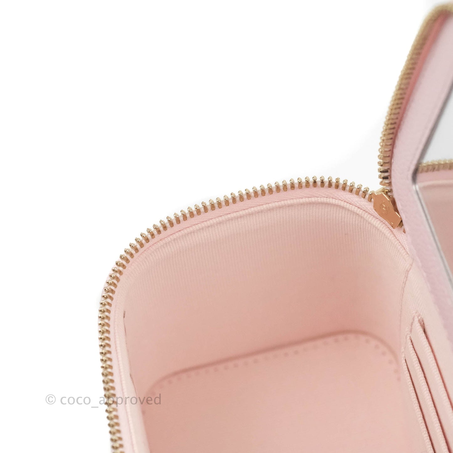 Chanel Vanity with Chain Light Pink Caviar Gold Hardware