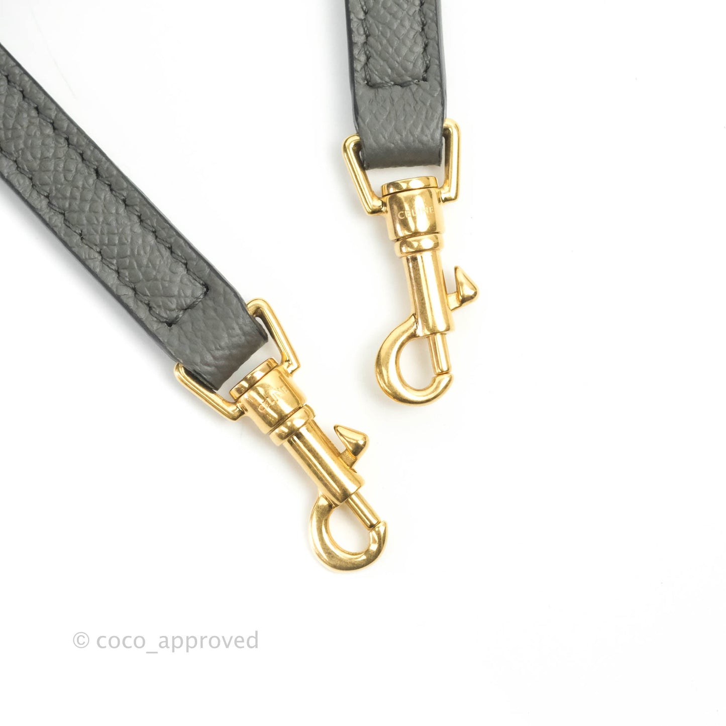 Celine Pico Belt Bag Grey Grained Calfskin Gold Hardware