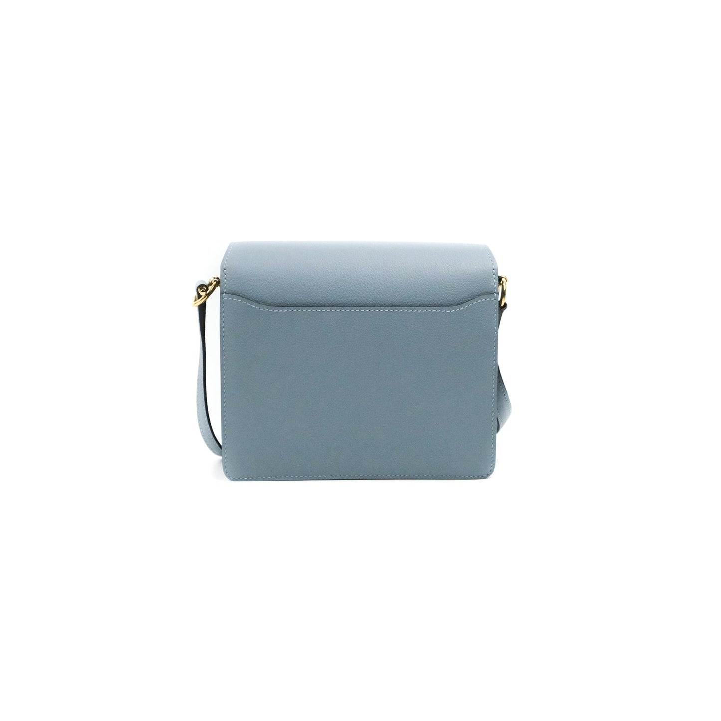 Hermès Roulis Mini 18 Bleu Lin Evercolor Gold Hardware