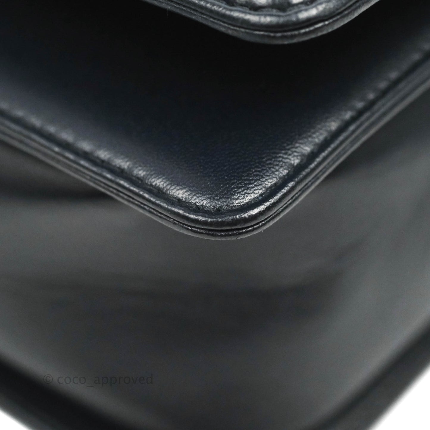 Chanel Quilted New Medium Boy Navy Lambskin Aged Gold Hardware