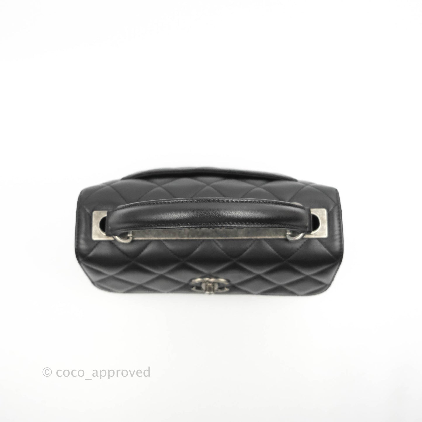 Chanel Small Trendy CC Black Lambskin Ruthenium Hardware
