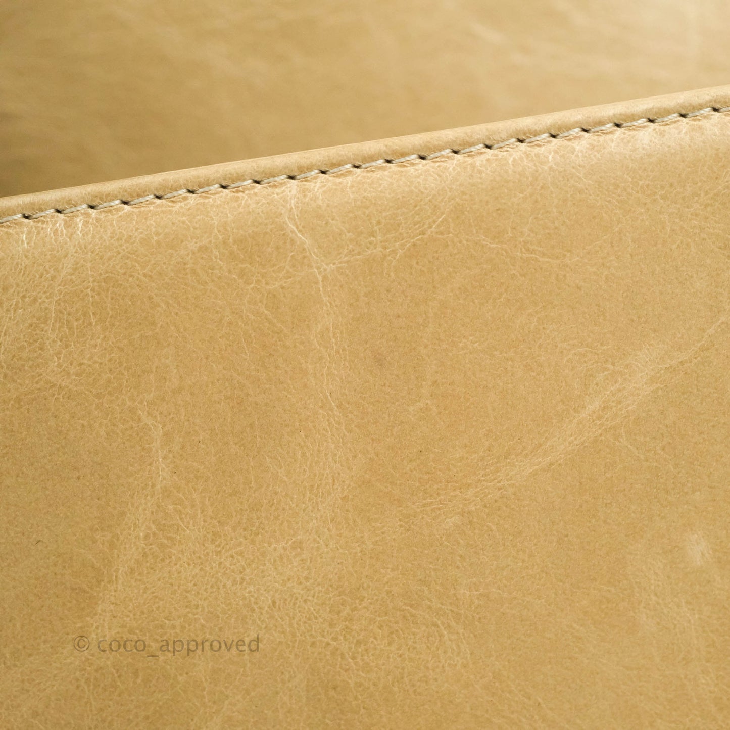 Chanel Quilted Large Boy Beige Aged Calfskin Aged Gold Hardware