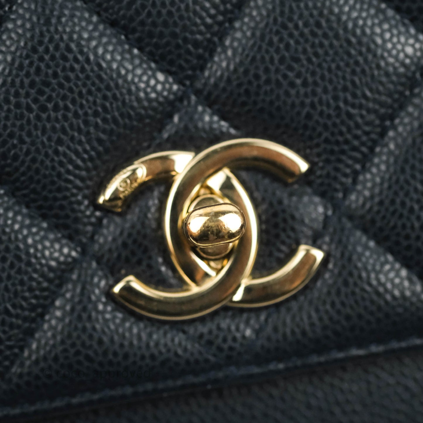 Chanel Quilted Small Business Affinity Flap Navy Caviar Gold Hardware