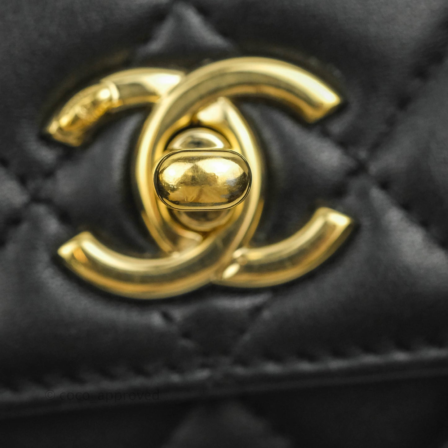 Chanel Mini Quilted Trendy CC Clutch With Chain Black Lambskin Gold Hardware