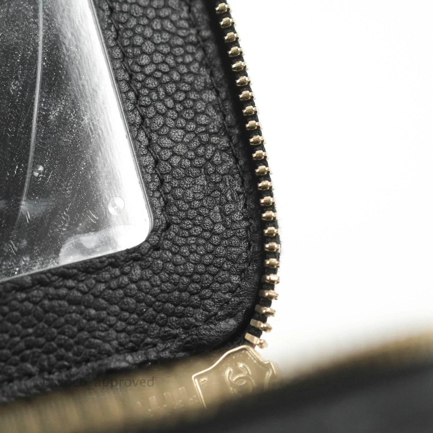 Chanel Classic Mini Vanity With CC Chain Black Caviar Gold Hardware