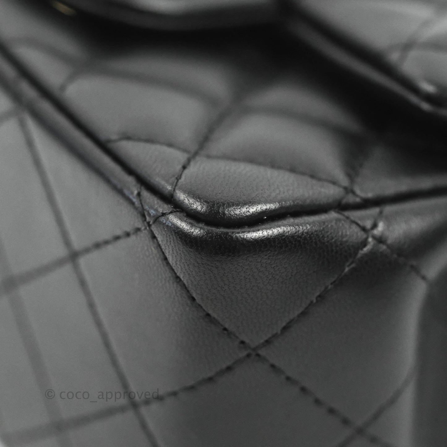 Chanel Mini Square Black Lambskin Gold Hardware