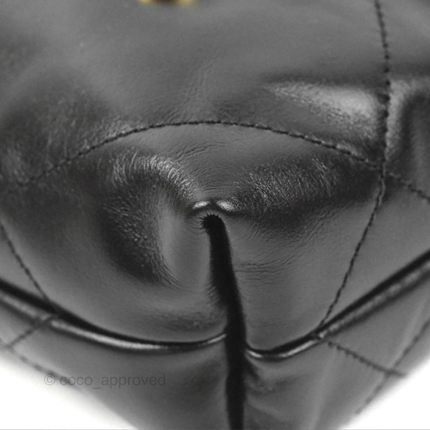 Chanel 22 Mini Bag Black Crumpled Calfskin