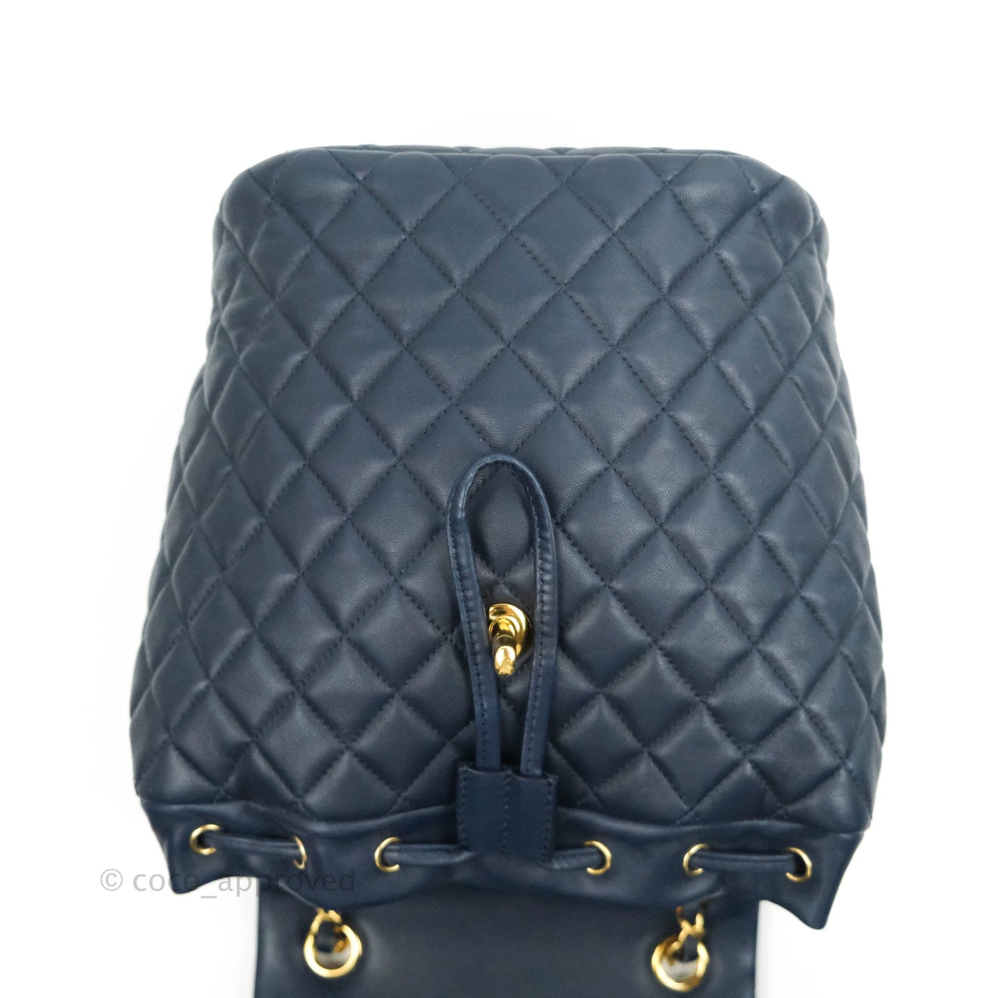 Chanel Small Quilted Urban Spirit Backpack Navy Gold Hardware