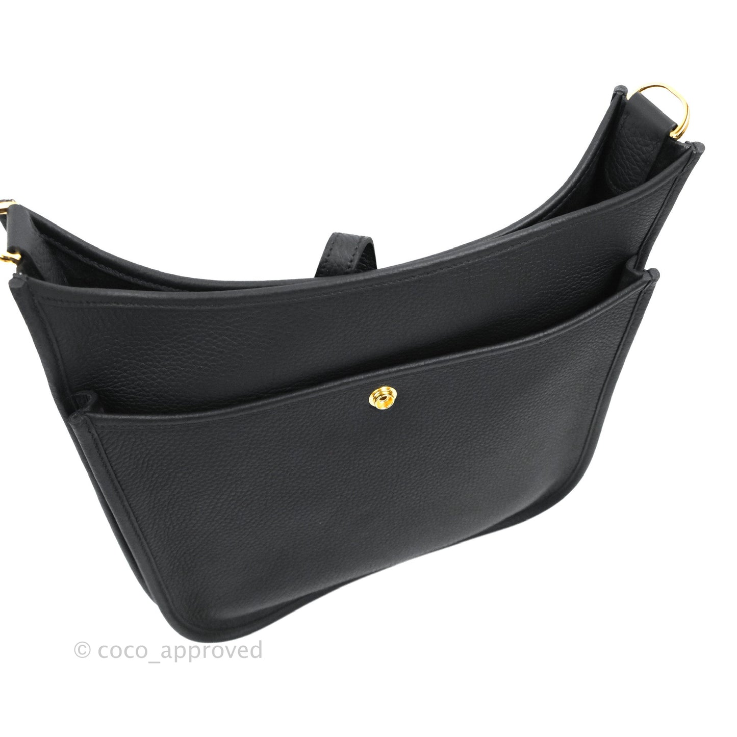 Hermes Evelyne III 29 Black Clemence Gold Hardware