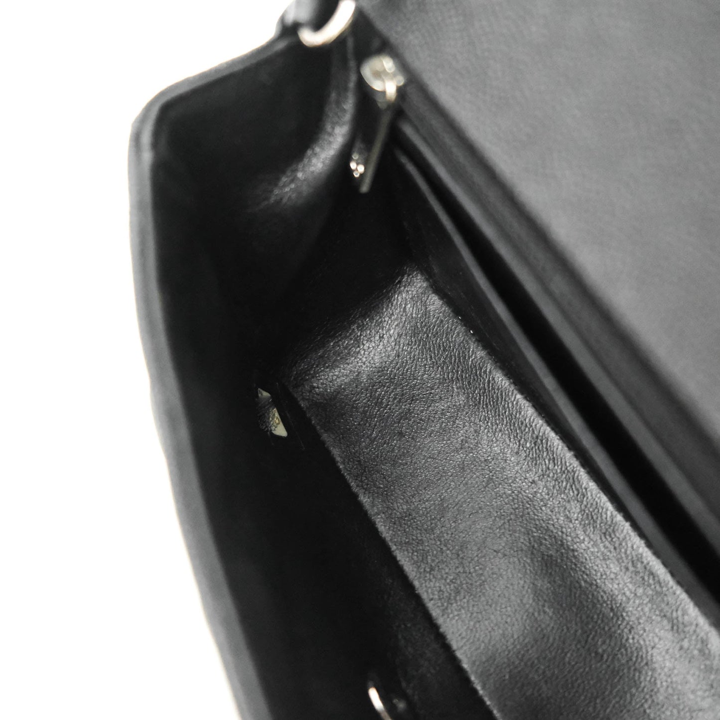 Chanel Classic Mini Rectangular Flap Black Caviar Silver Hardware