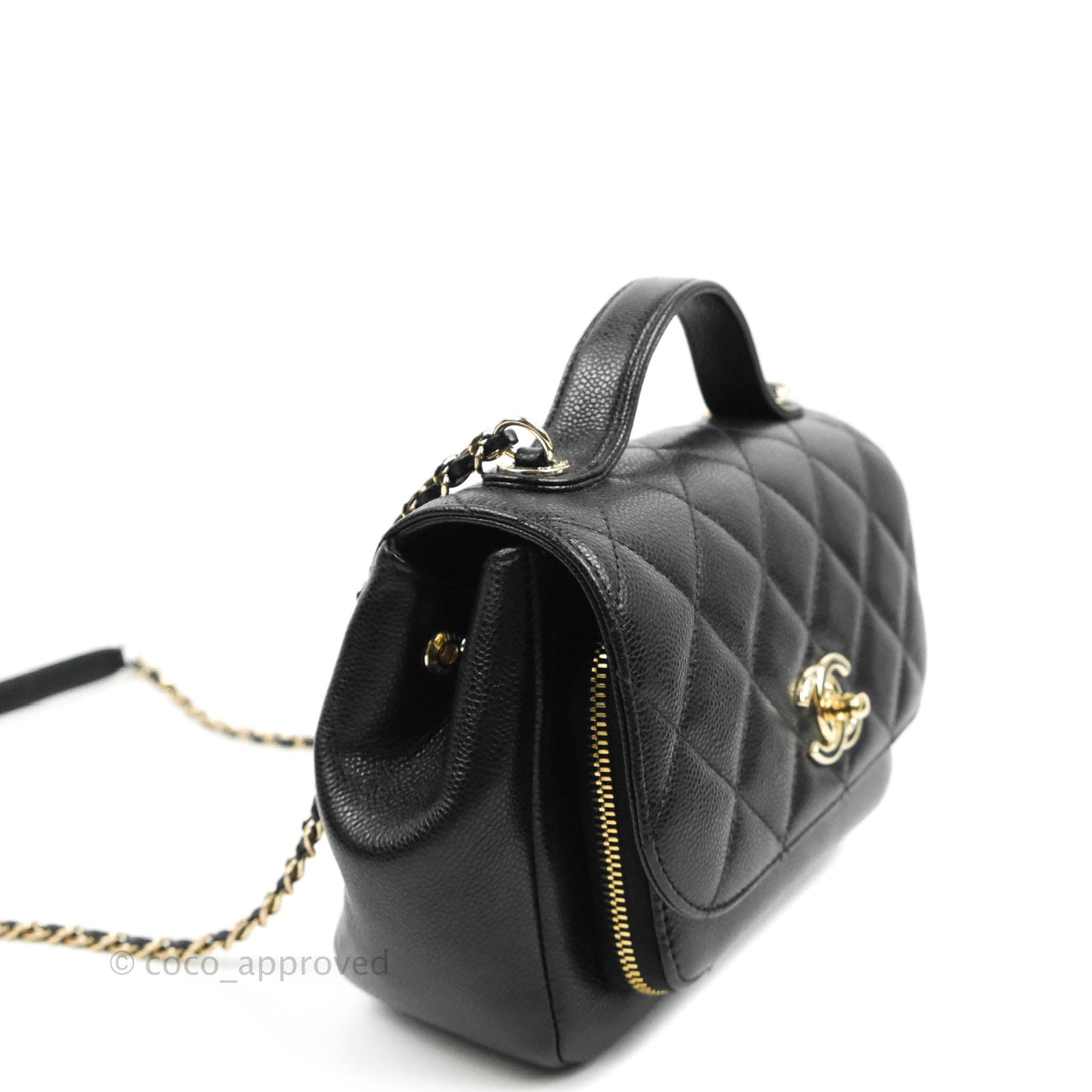 Chanel Quilted Small Business Affinity Flap Black Caviar Gold Hardware