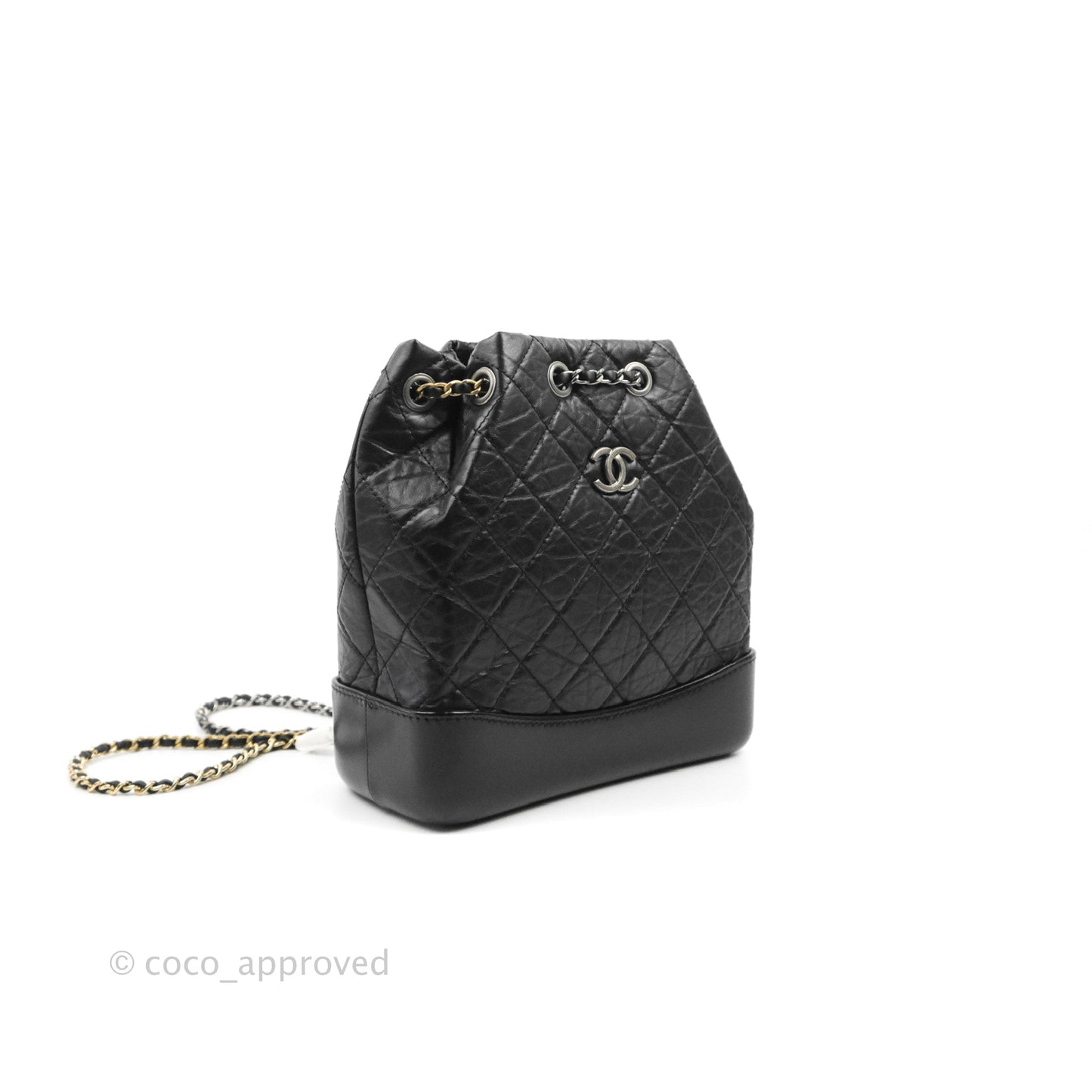 Chanel Small Gabrielle Backpack Black Aged Calfskin