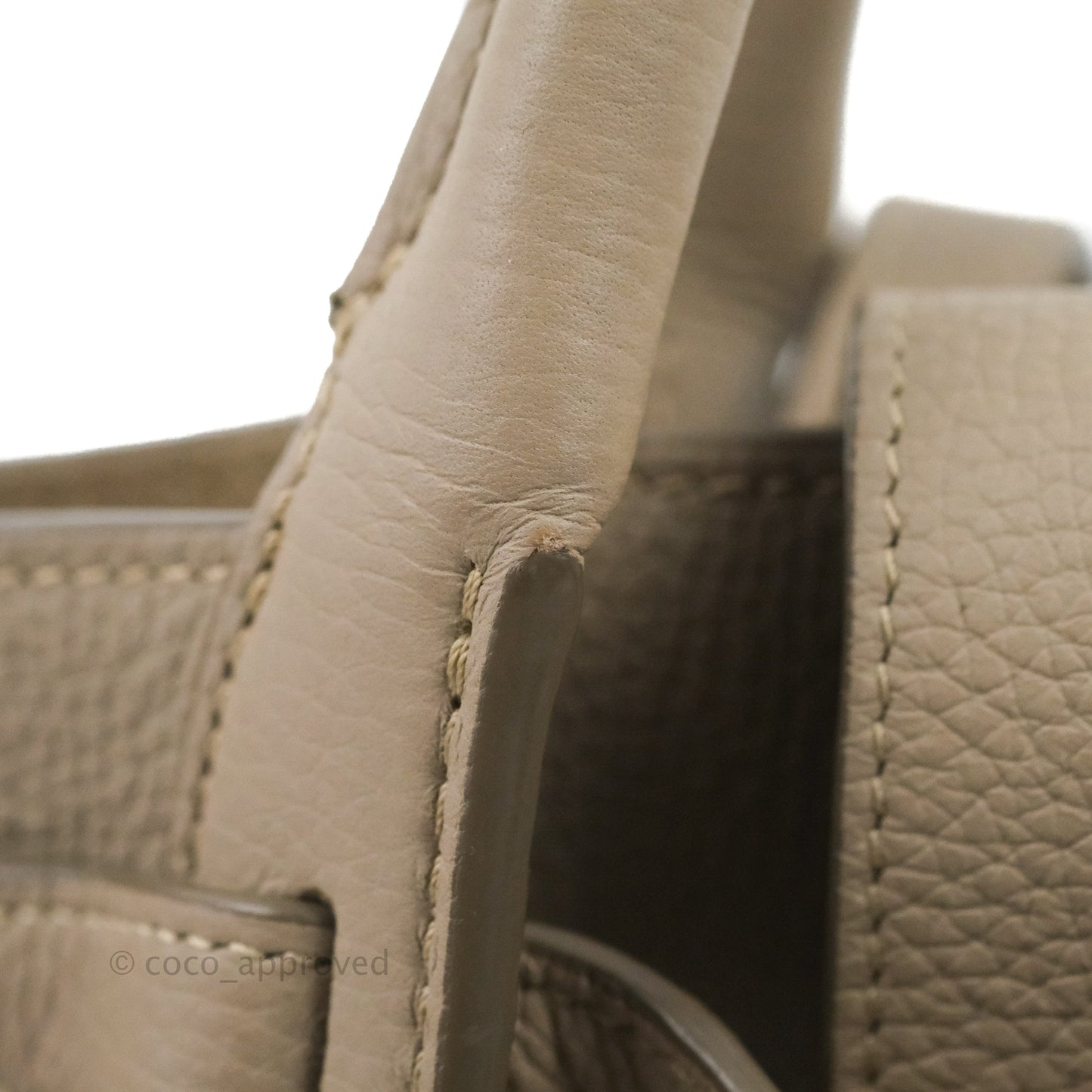 Celine Small Big Bag Light Taupe Supple Grained Leather Silver Hardware