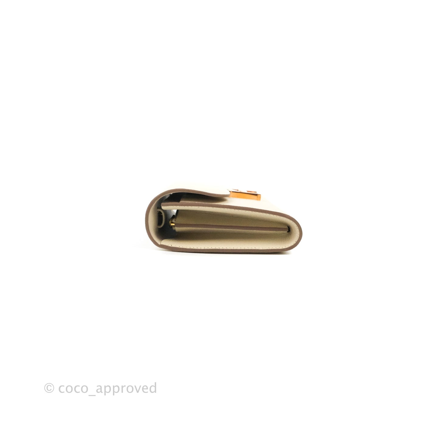 Hermès Constance Long To Go Wallet Craie Epsom Rose Gold Hardware