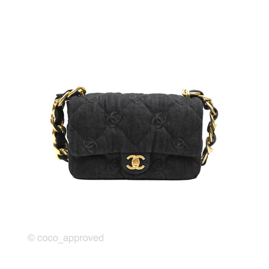 Chanel Medium Funky Town Flap Denim Aged Gold Hardware 22S