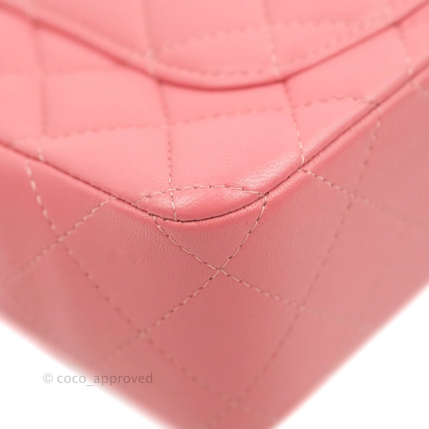 Chanel Quilted Mini Rectangular Flap Pink Lambskin Silver Hardware