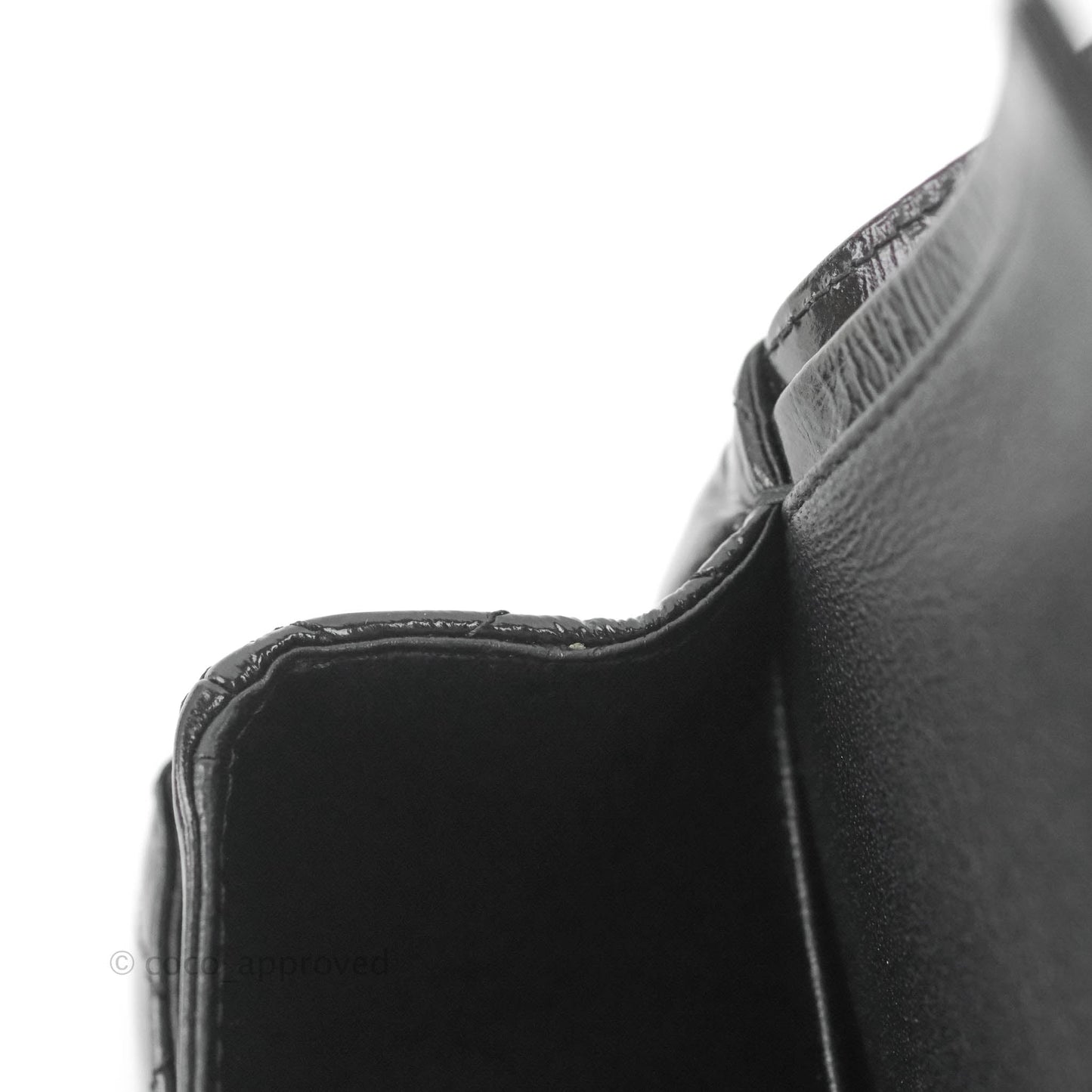 Chanel Small Classic Quilted Flap So Black Glazed Crumpled Calfskin