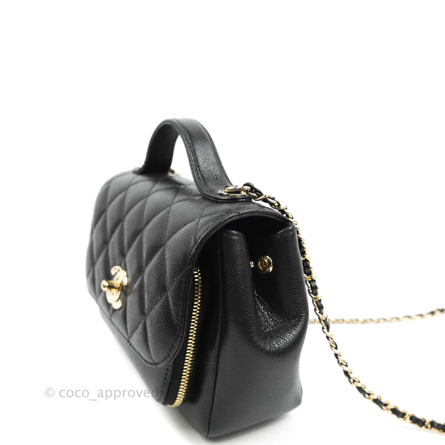 Chanel Quilted Small Business Affinity Flap Black Caviar Gold Hardware