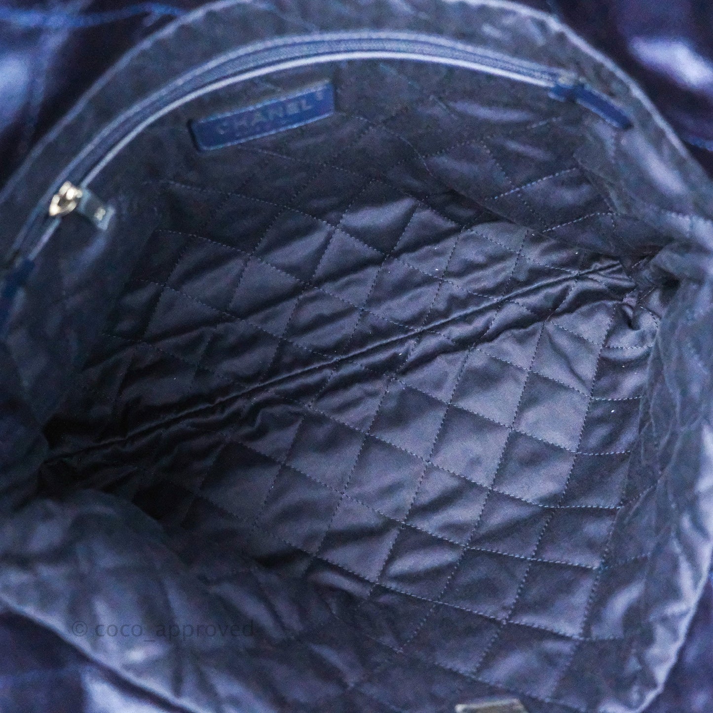 Chanel 22 Small Metallic Midnight Blue Aged Calfskin Midnight Blue/Silver Hardware