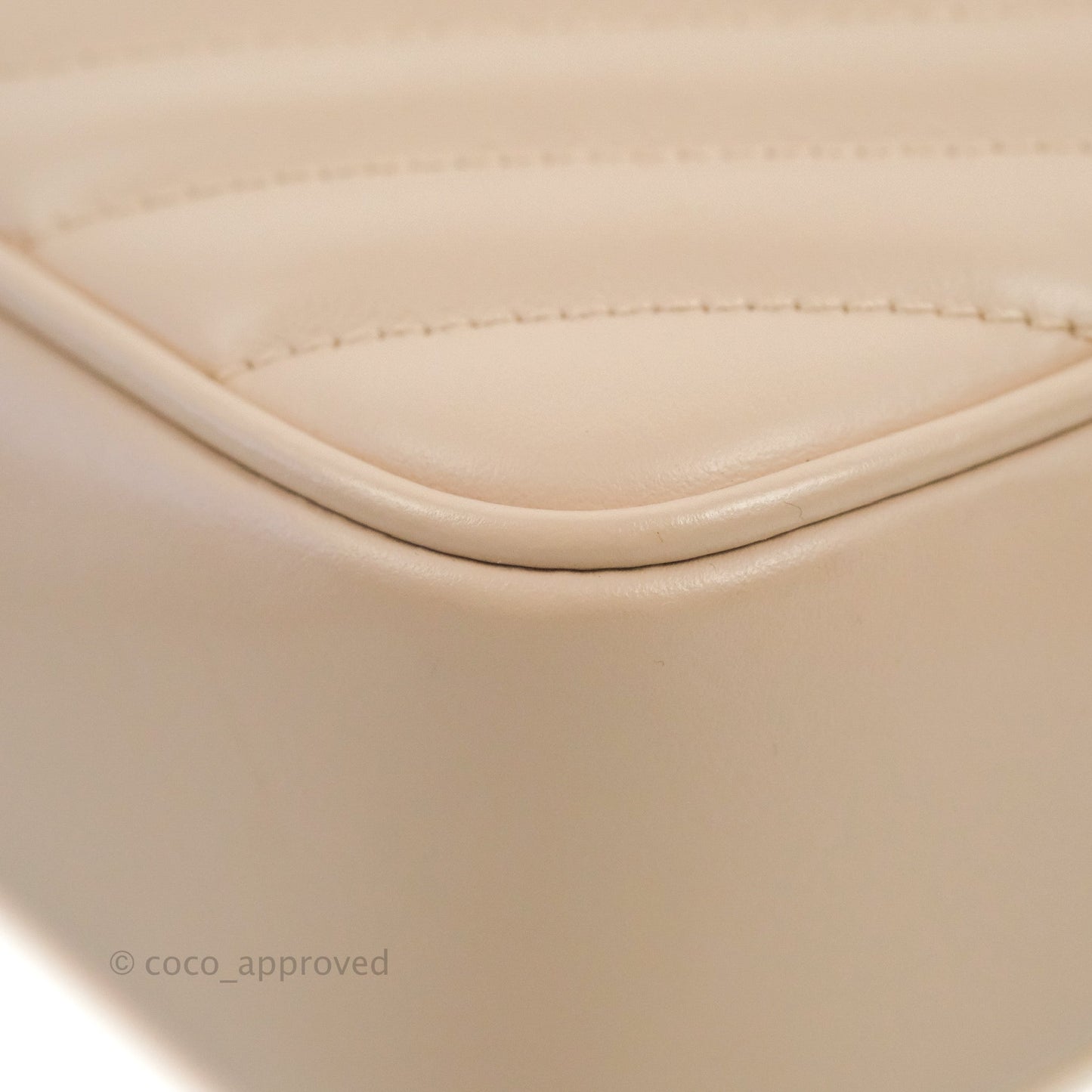 Saint Laurent Lou Quilted Camera Bag Pale Pink Calfskin Ruthenium Hardware