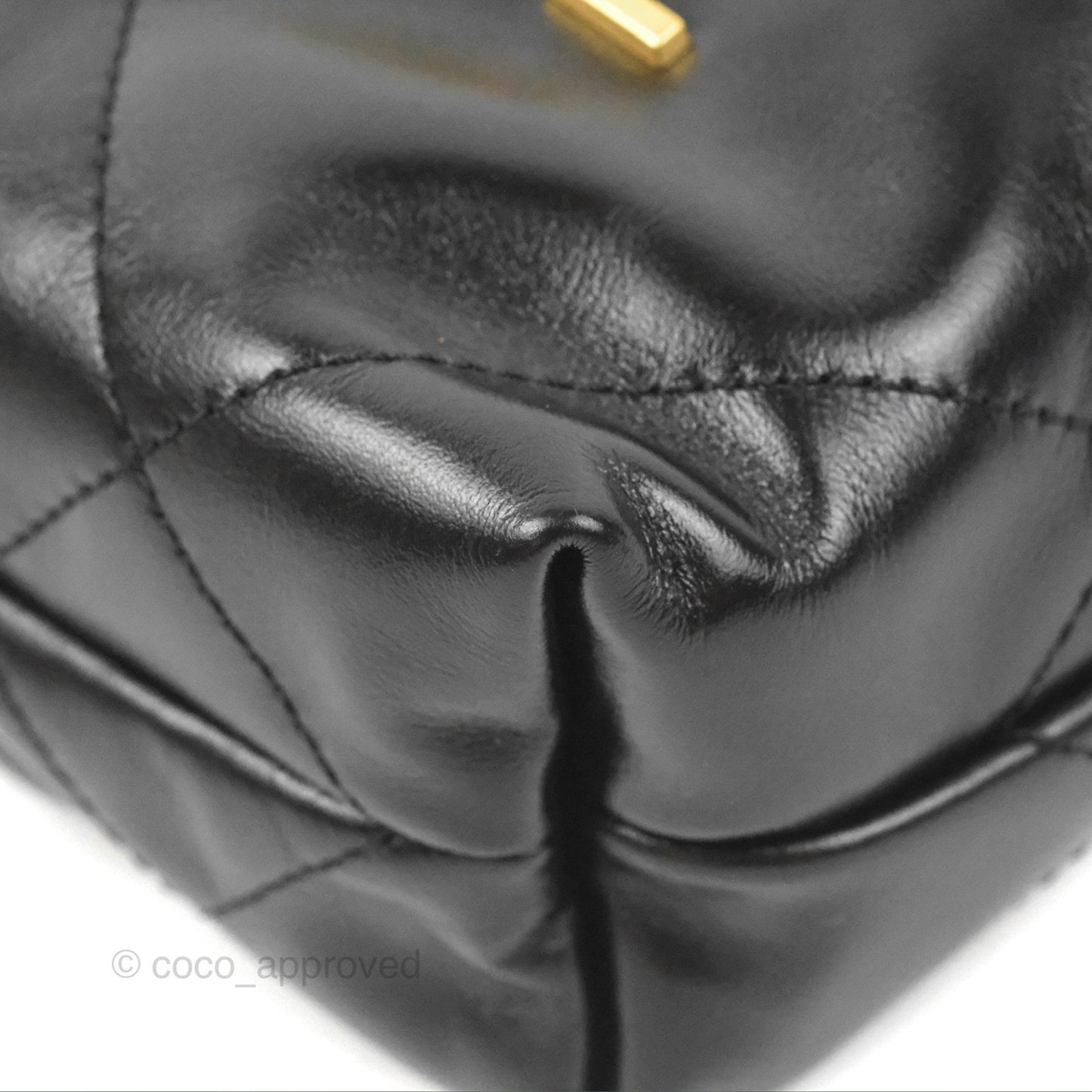 Chanel 22 Mini Bag Black Crumpled Calfskin