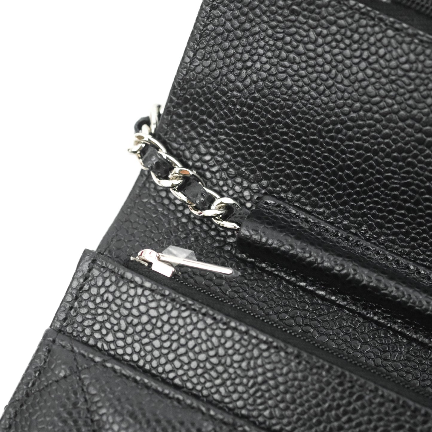 Chanel Quilted Classic WOC Black Caviar Silver Hardware