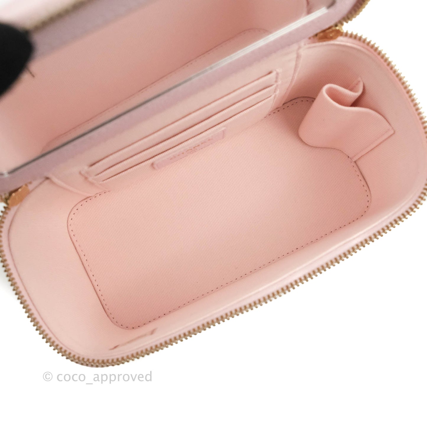 Chanel Vanity with Chain Light Pink Caviar Gold Hardware