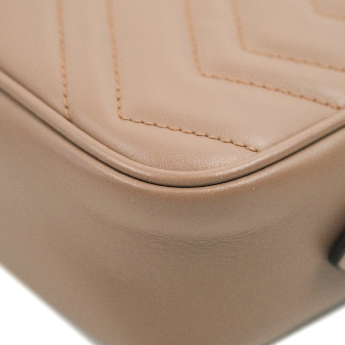 Gucci Mini Matelasse GG Marmont Camera Bag Dusty Pink Calfskin Gold Hardware