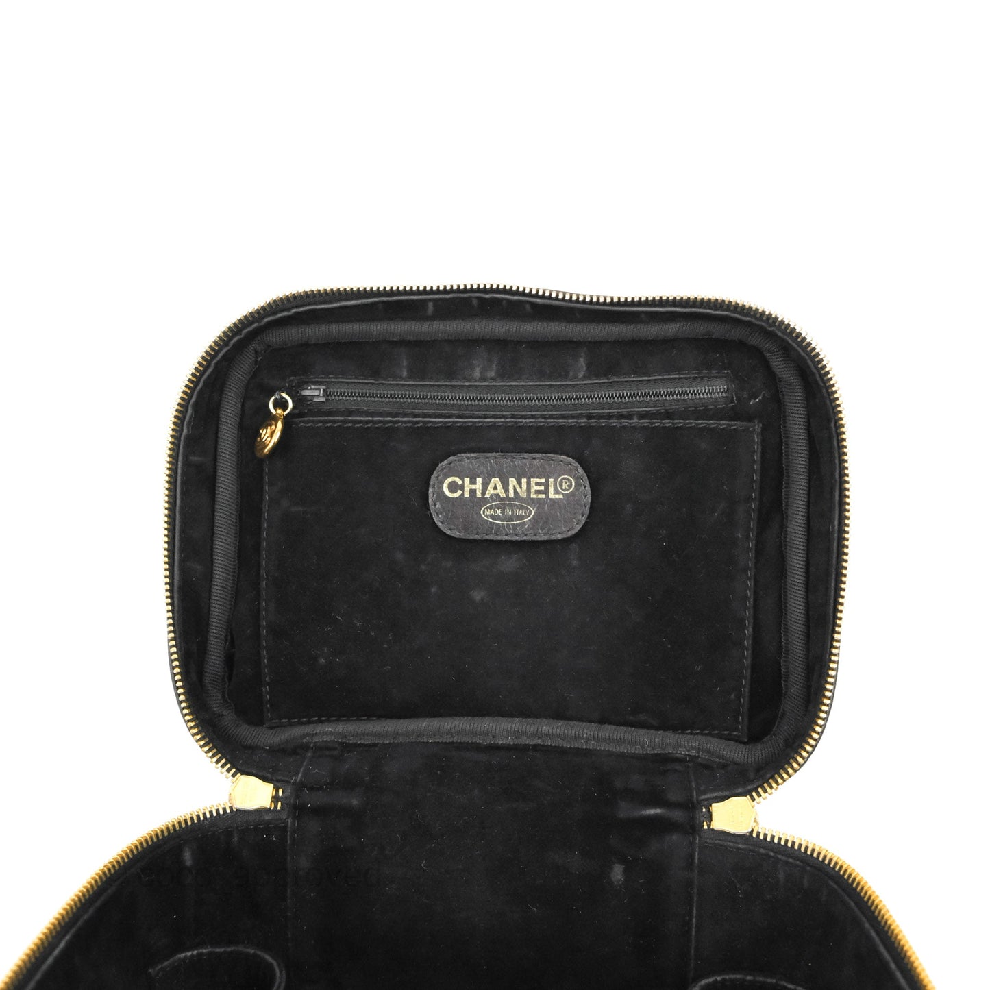 Chanel Vintage Timeless CC Vanity Black Caviar Gold Hardware