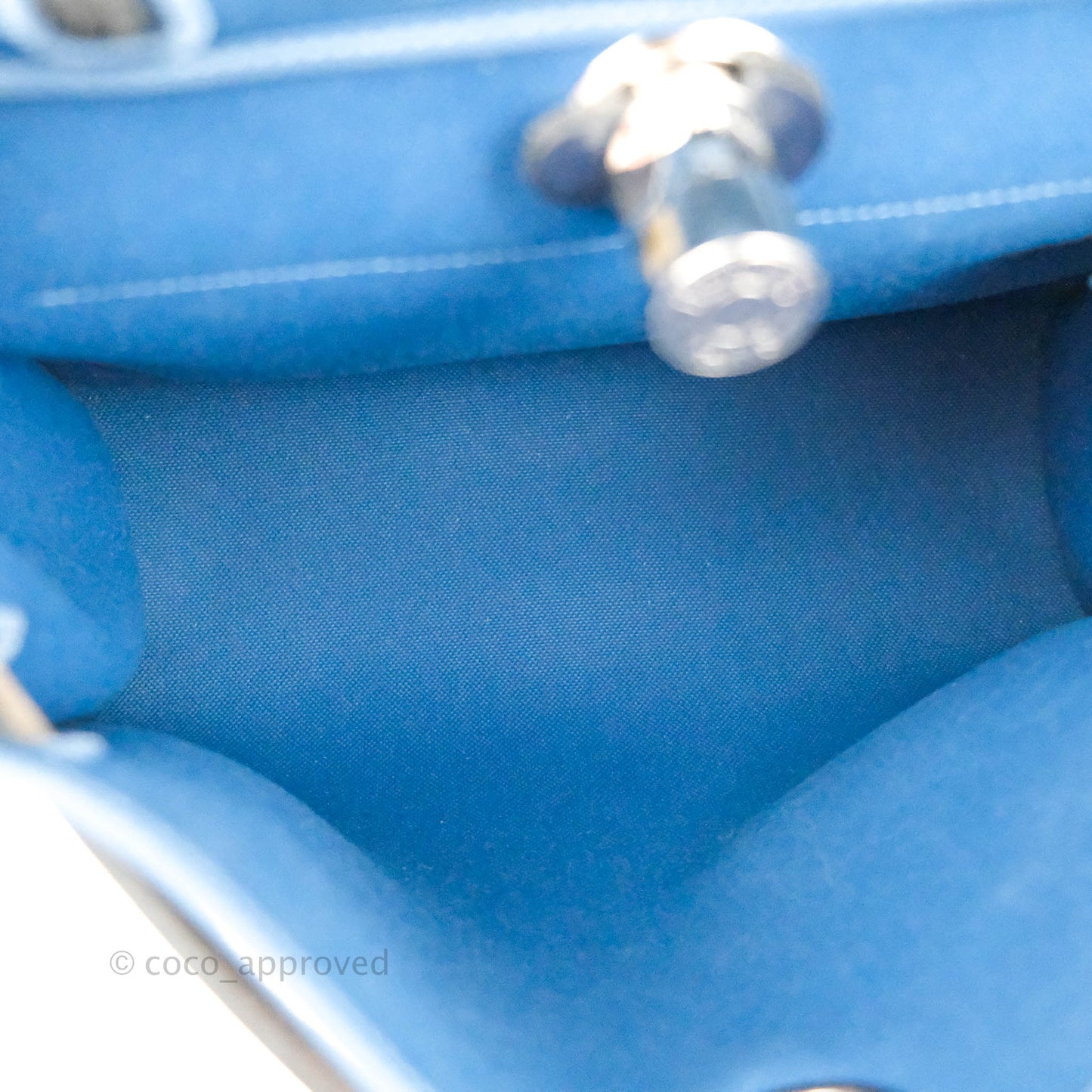 Hermès Herbag Zip 31 Bleu Ocean/Bleu Indigo Canvas Palladium Hardware