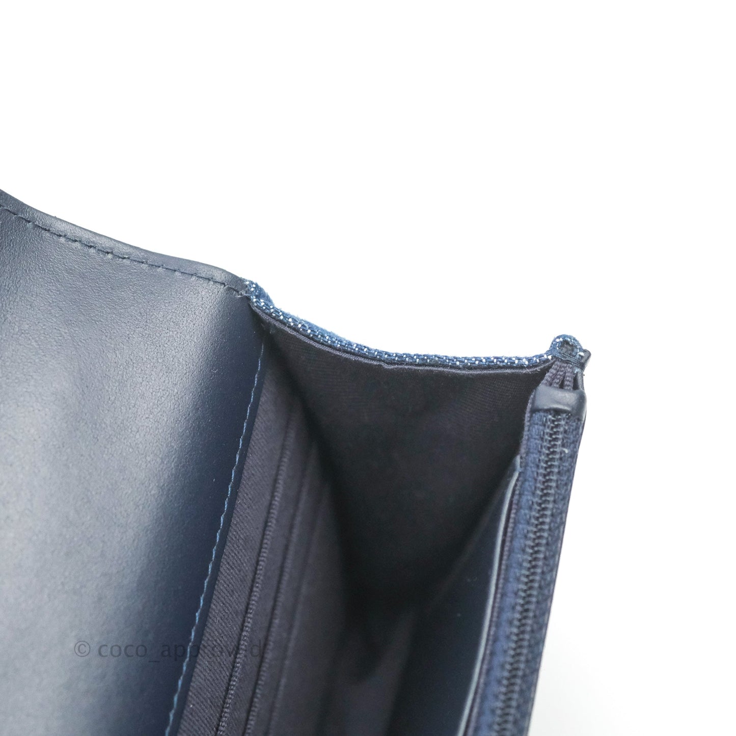 Chanel 19 Wallet on Chain WOC Blue Denim Mixed Hardware