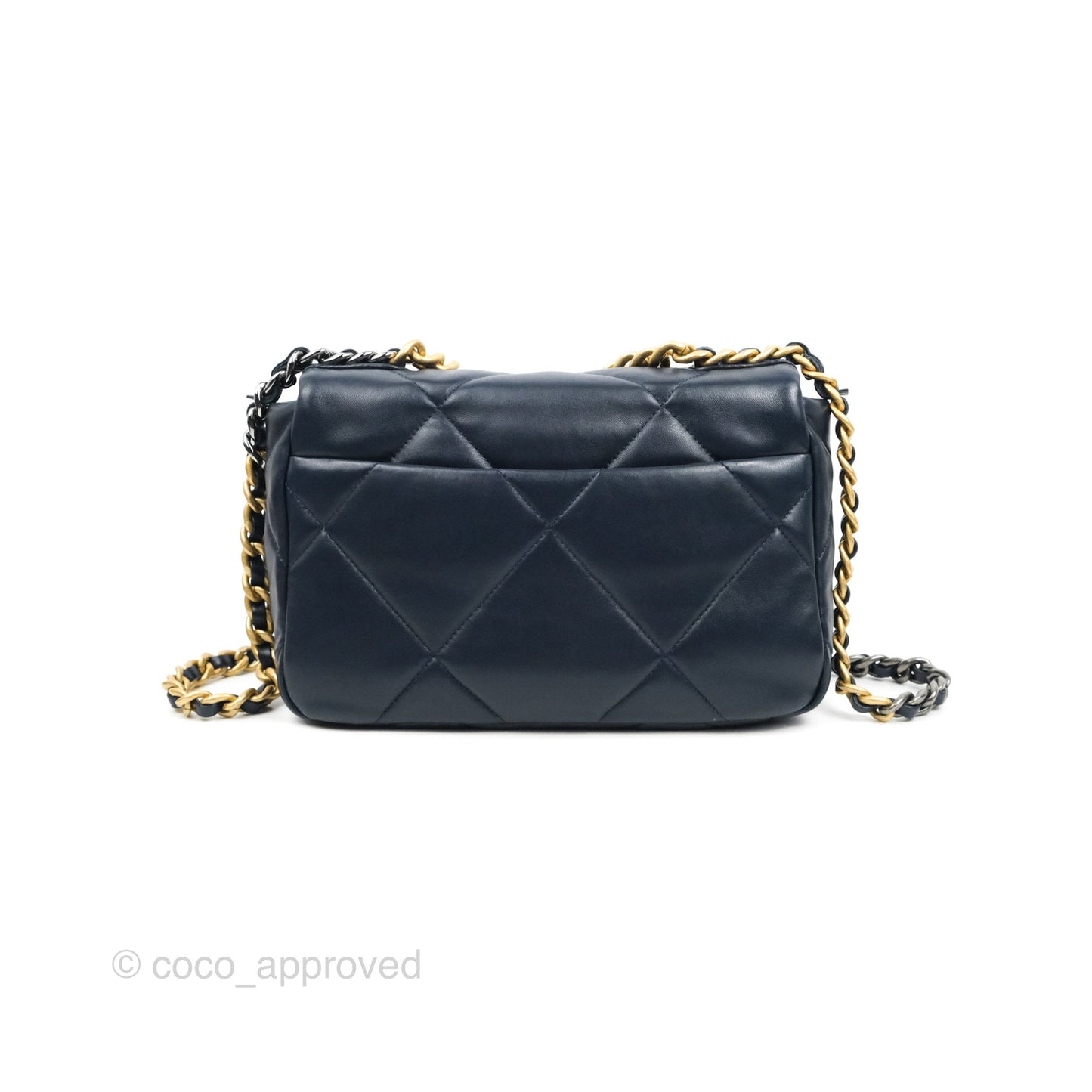 Chanel 19 Small Navy Lambskin Mixed Hardware