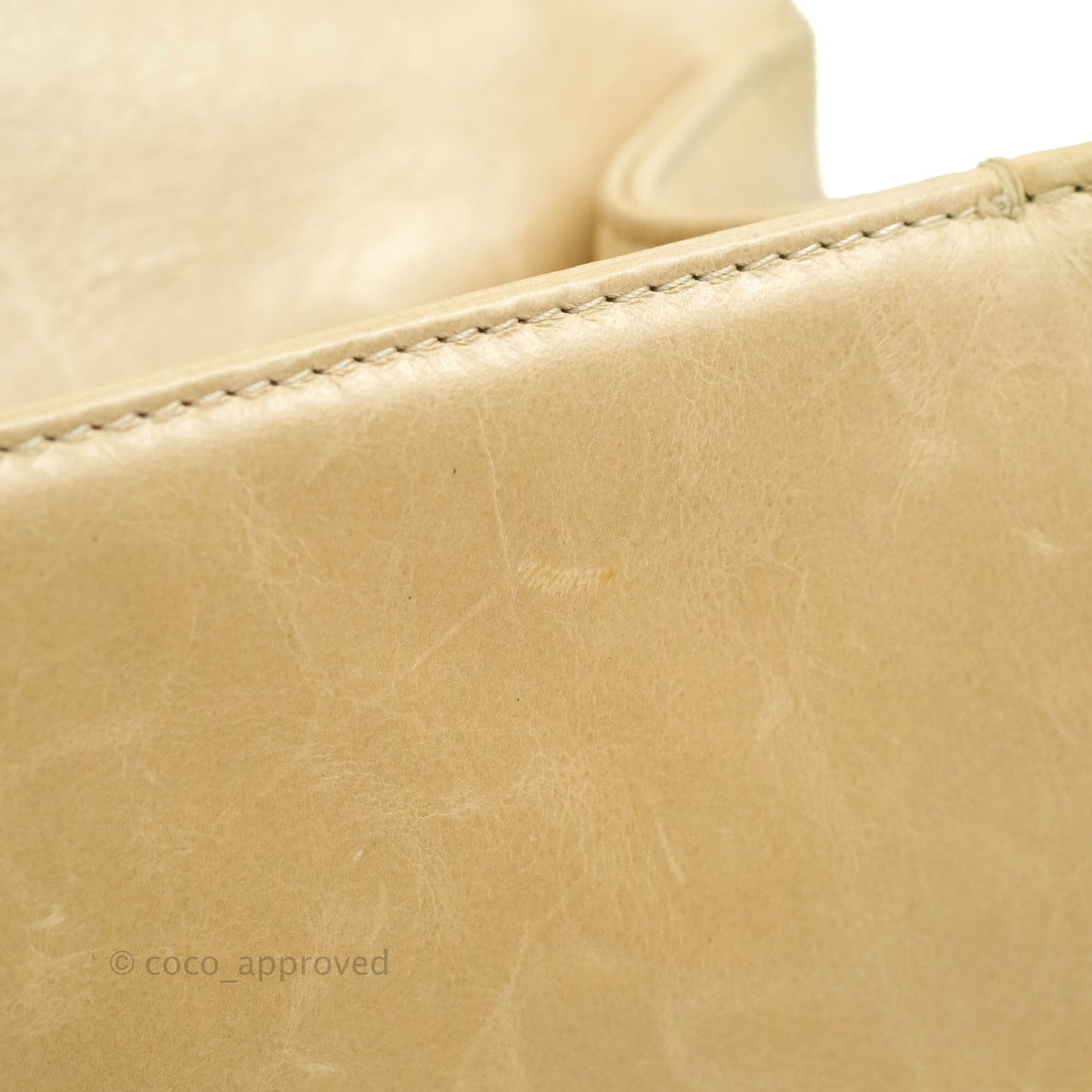 Chanel Quilted Large Boy Beige Aged Calfskin Aged Gold Hardware