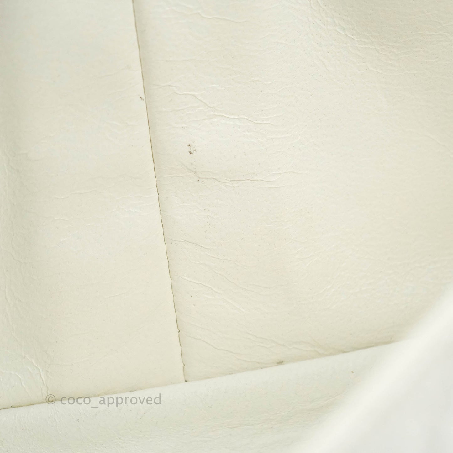 Chanel Quilted East West Flap White Soft Caviar Silver Hardware