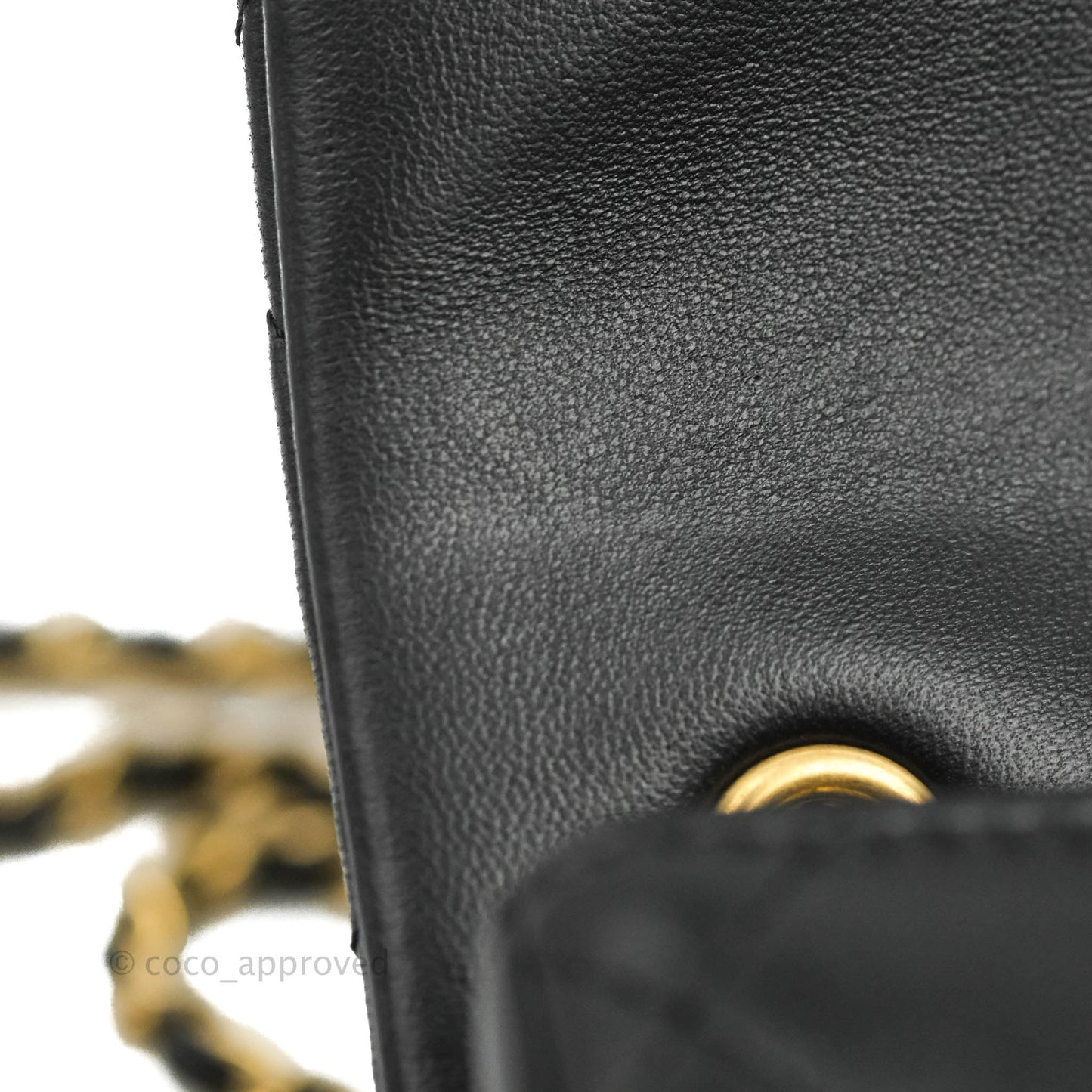 Chanel Mini Flap Bag With Heart CC Charm Black Lambskin Aged Gold Hardware