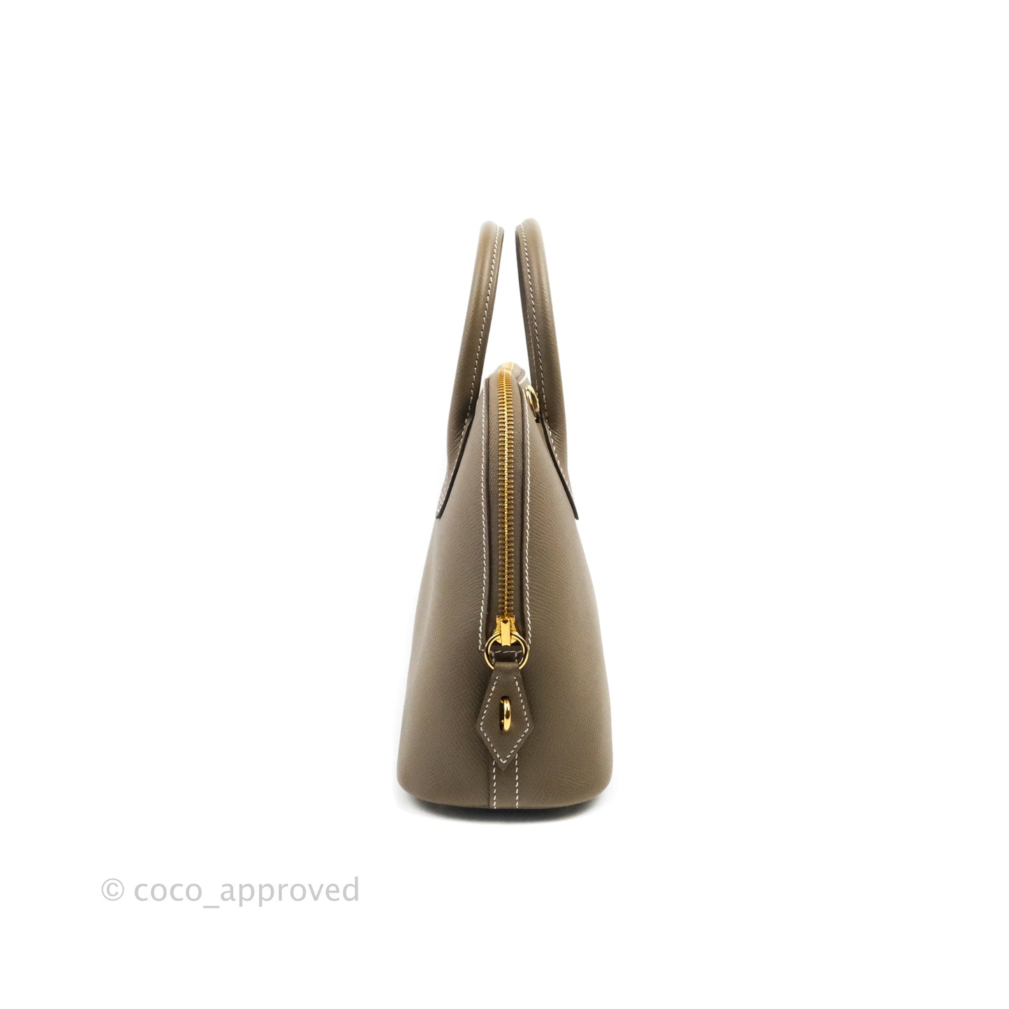 Hermès Bolide 1923 25 Etoupe Epsom Gold Hardware